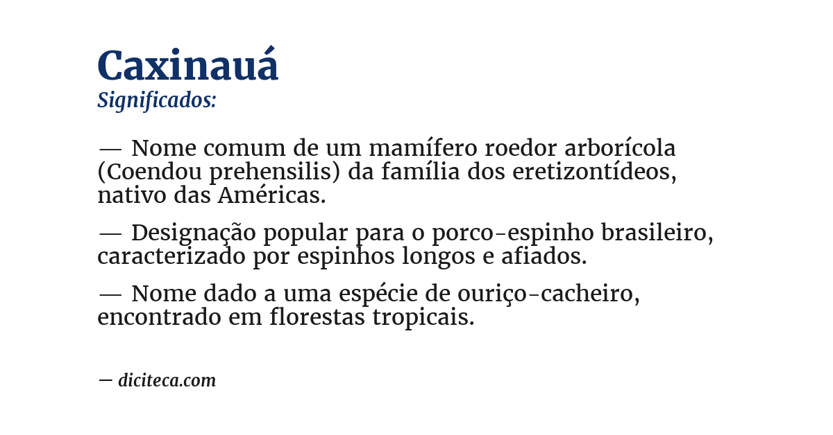 Significado de caxinauá
