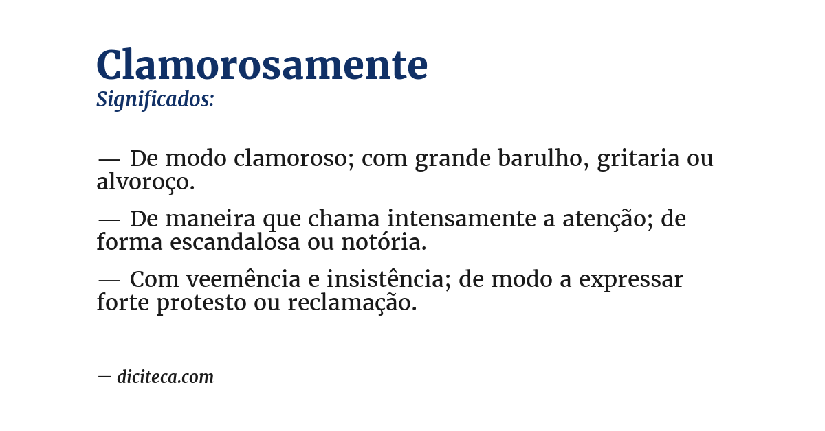 Significado de clamorosamente