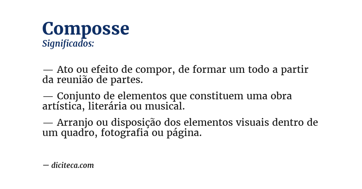 Significado de composse