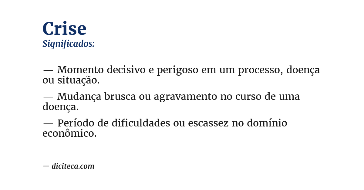 Significado de crise