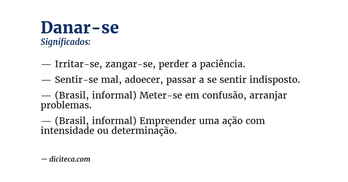 Significado de danar-se