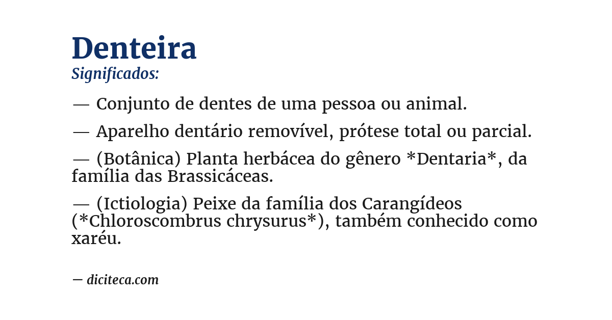 Significado de denteira