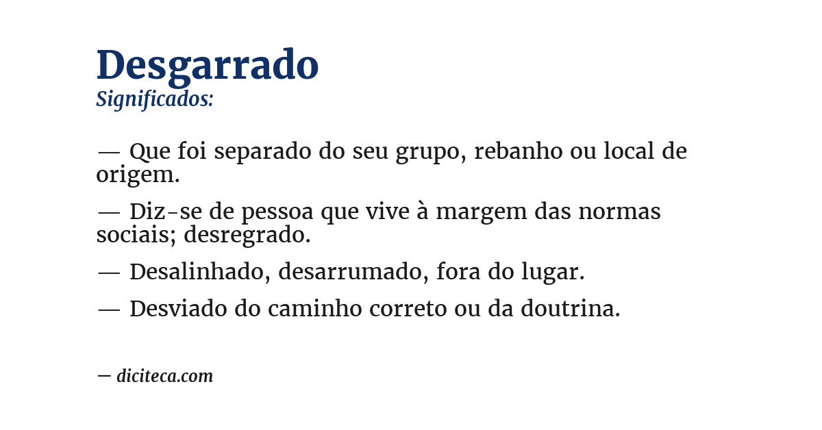 Significado de desgarrado