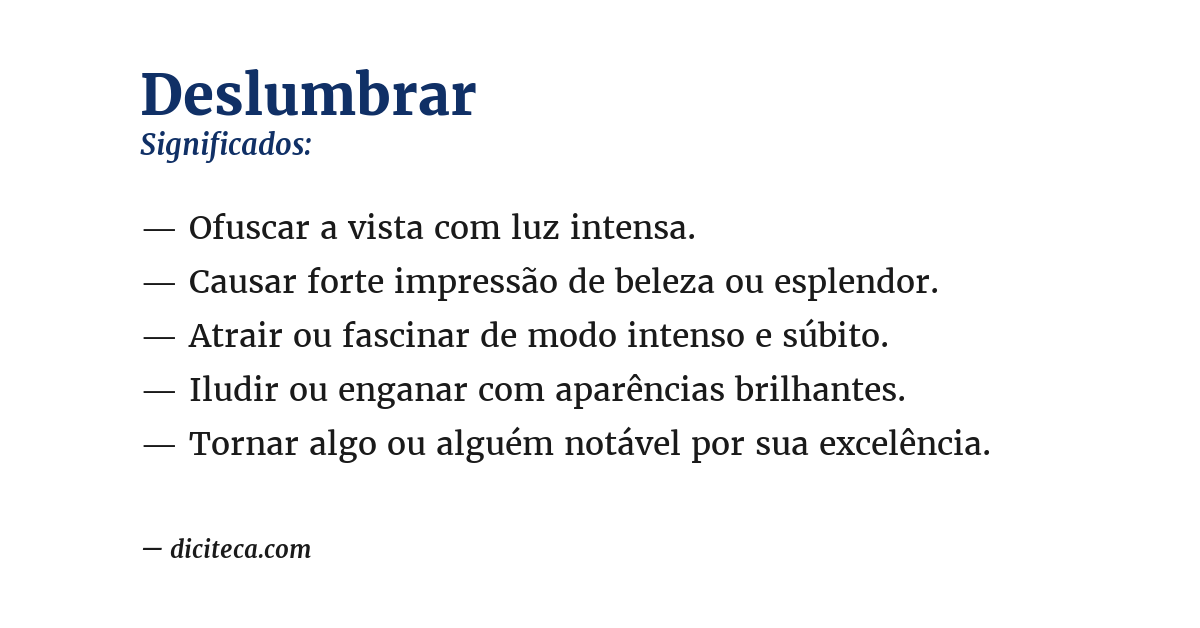 Significado de deslumbrar