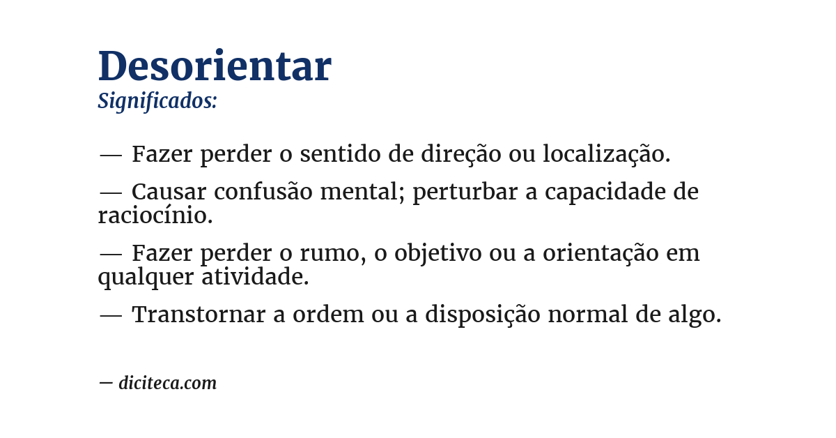 Significado de desorientar