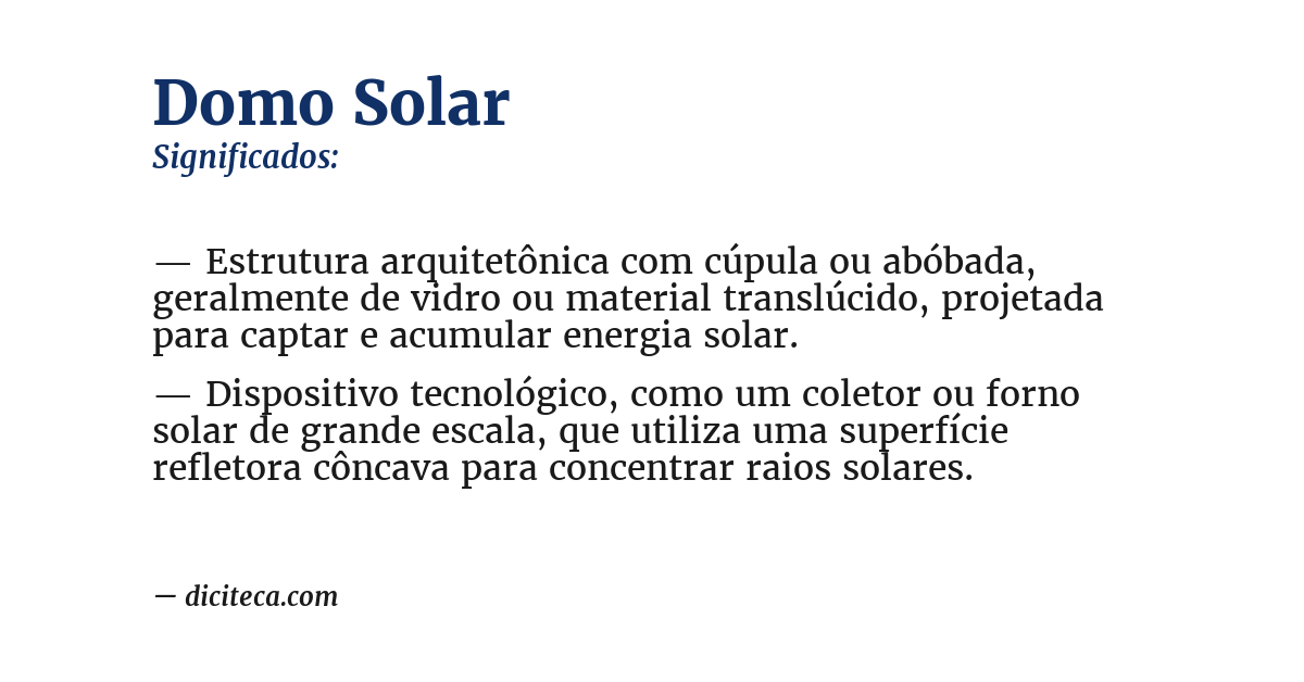 Significado de domo solar