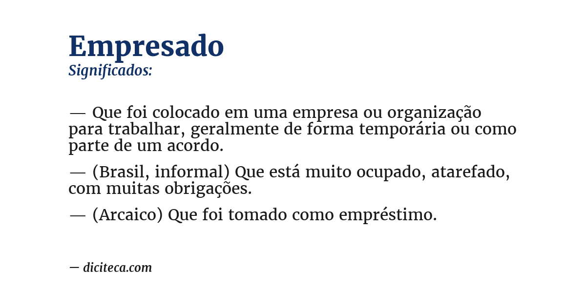 Significado de empresado