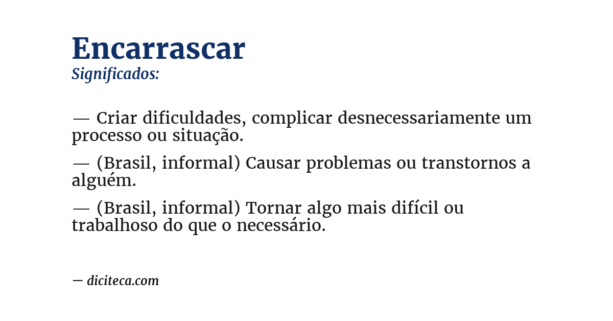 Significado de encarrascar