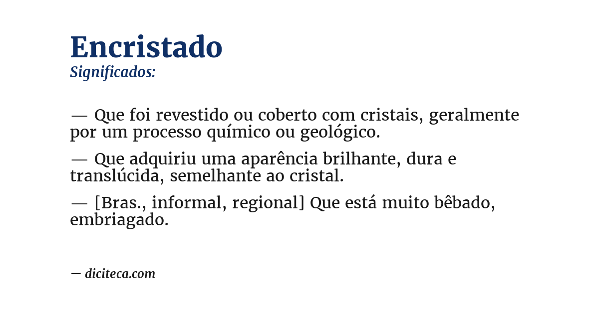 Significado de encristado