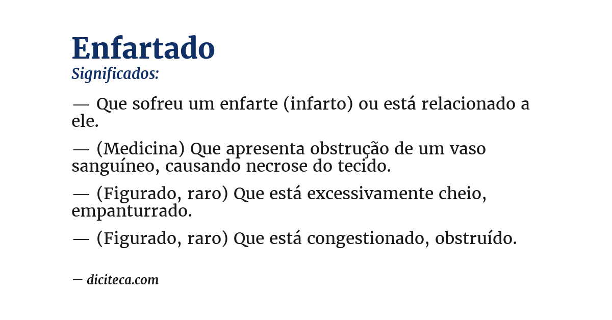 Significado de enfartado