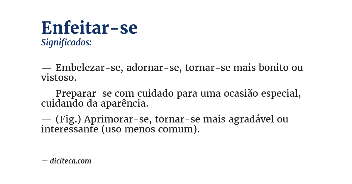 Significado de enfeitar-se