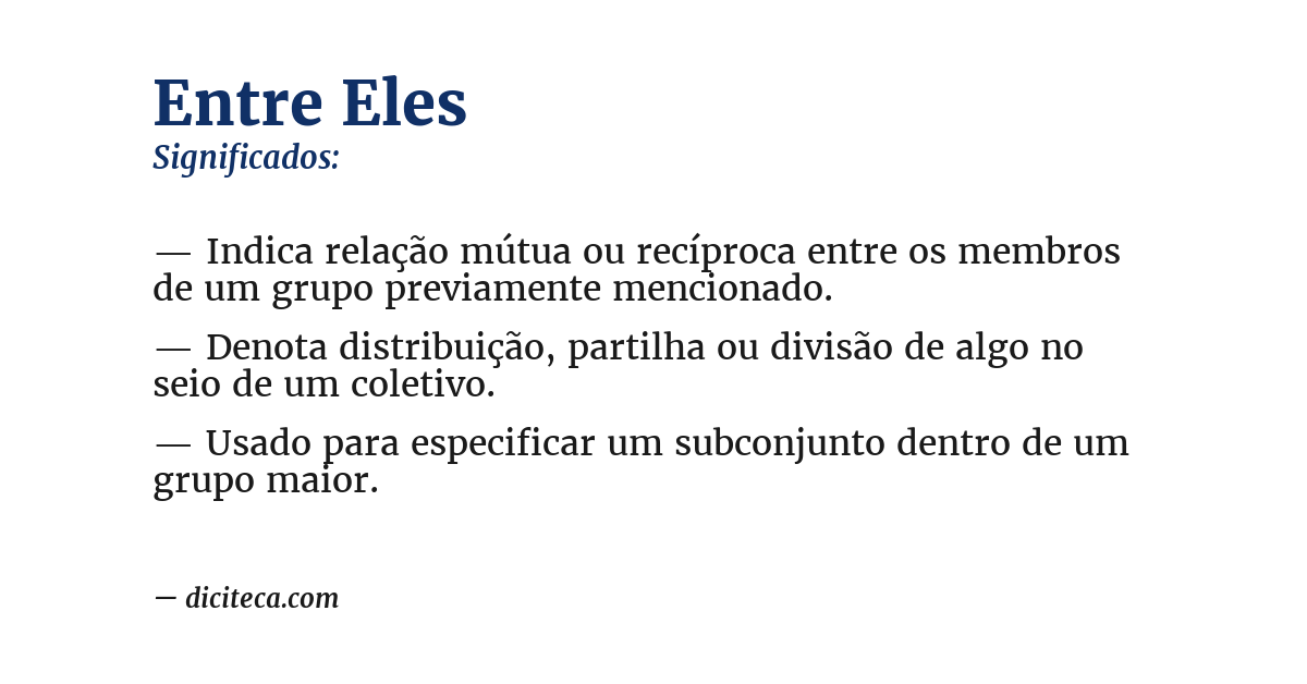 Significado de entre eles