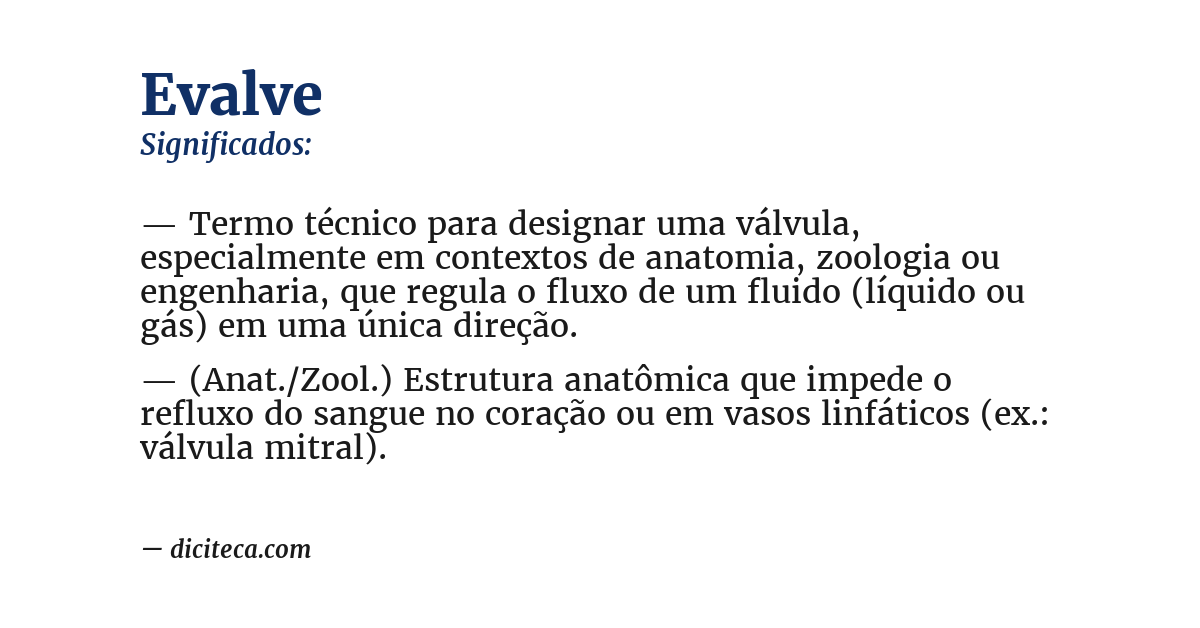 Significado de evalve