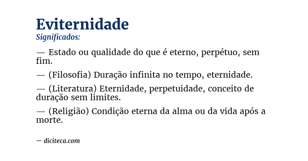 Significado de eviternidade