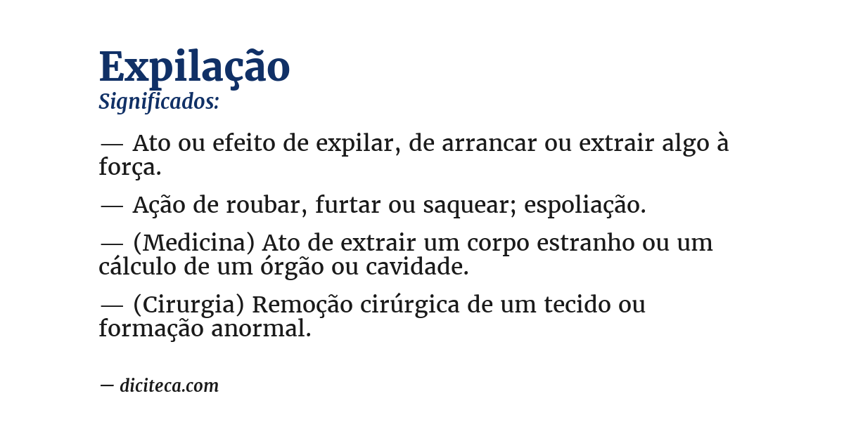 Significado de expilação