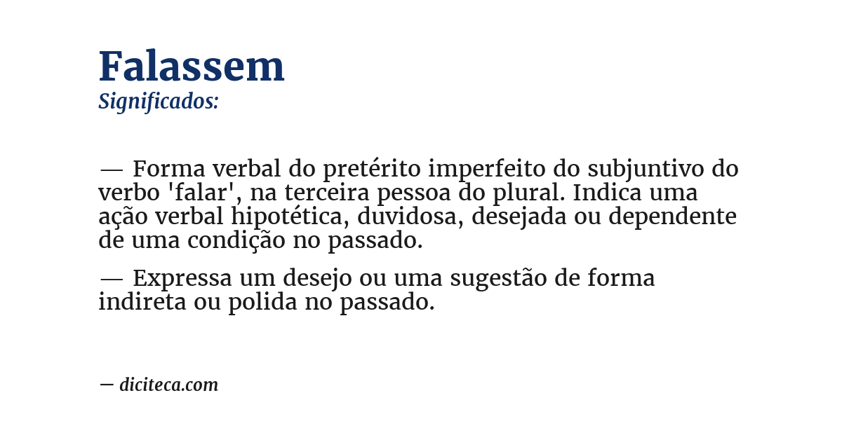 Significado de falassem