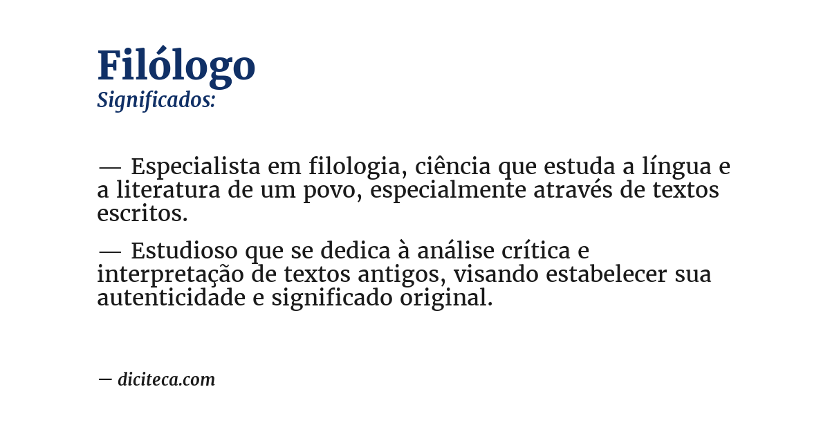 Significado de filólogo