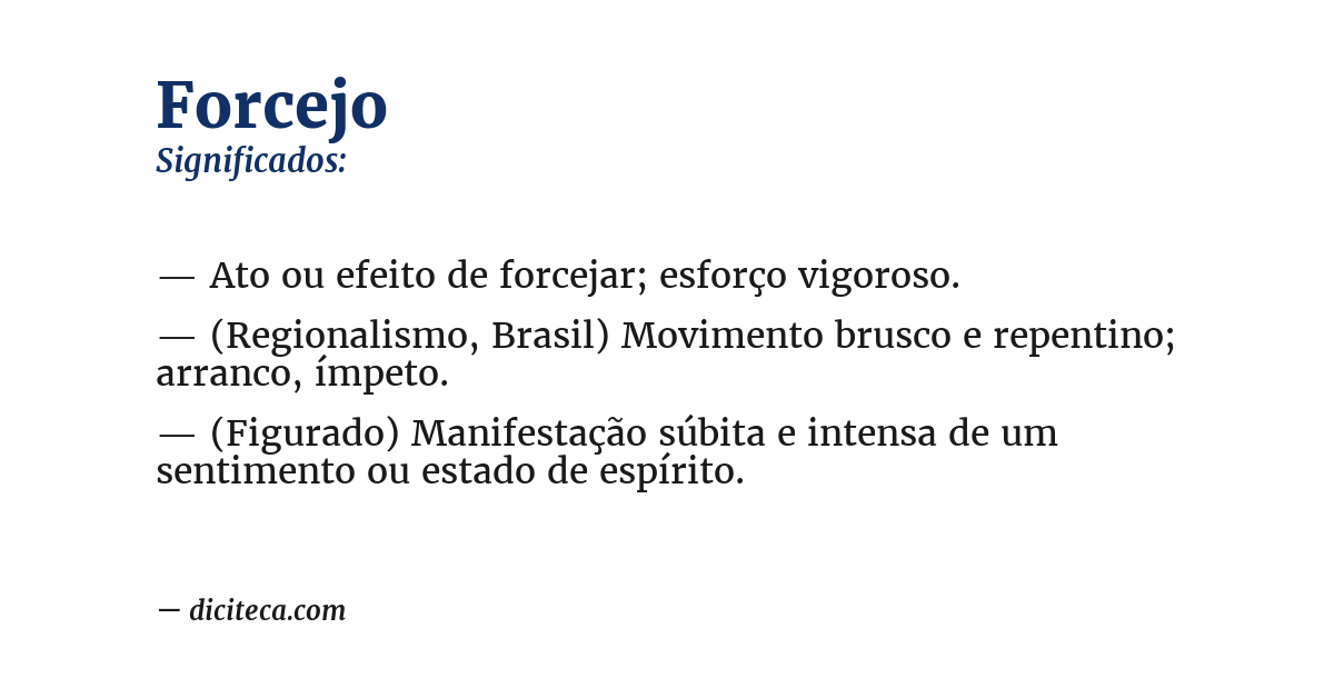 Significado de forcejo