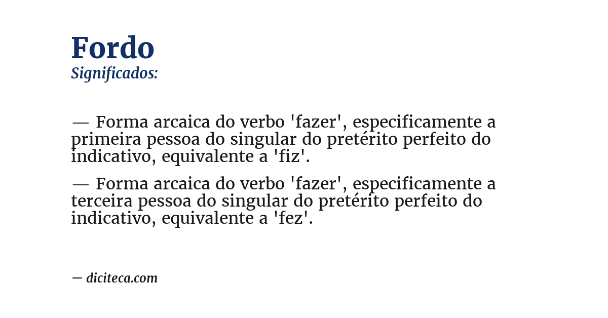 Significado de fordo