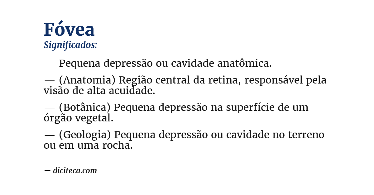 Significado de fóvea