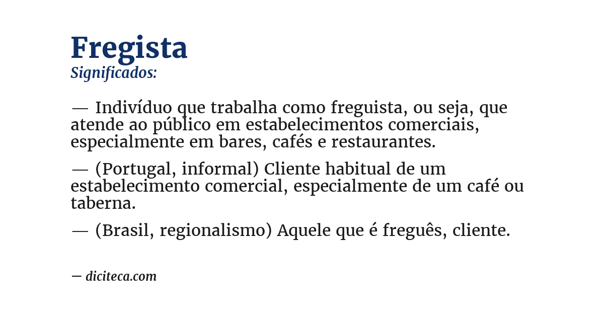 Significado de fregista