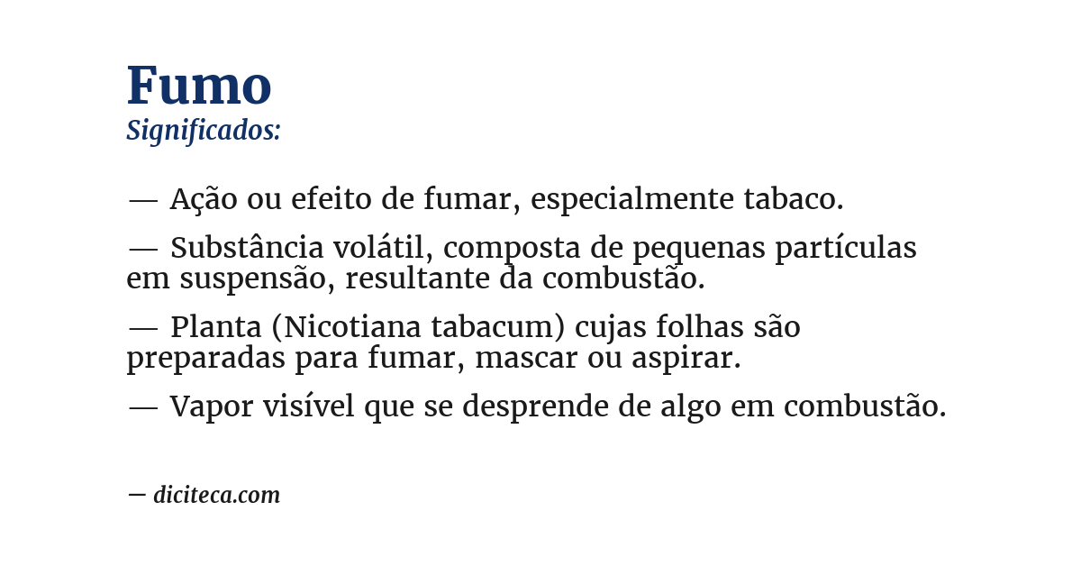 Significado de fumo