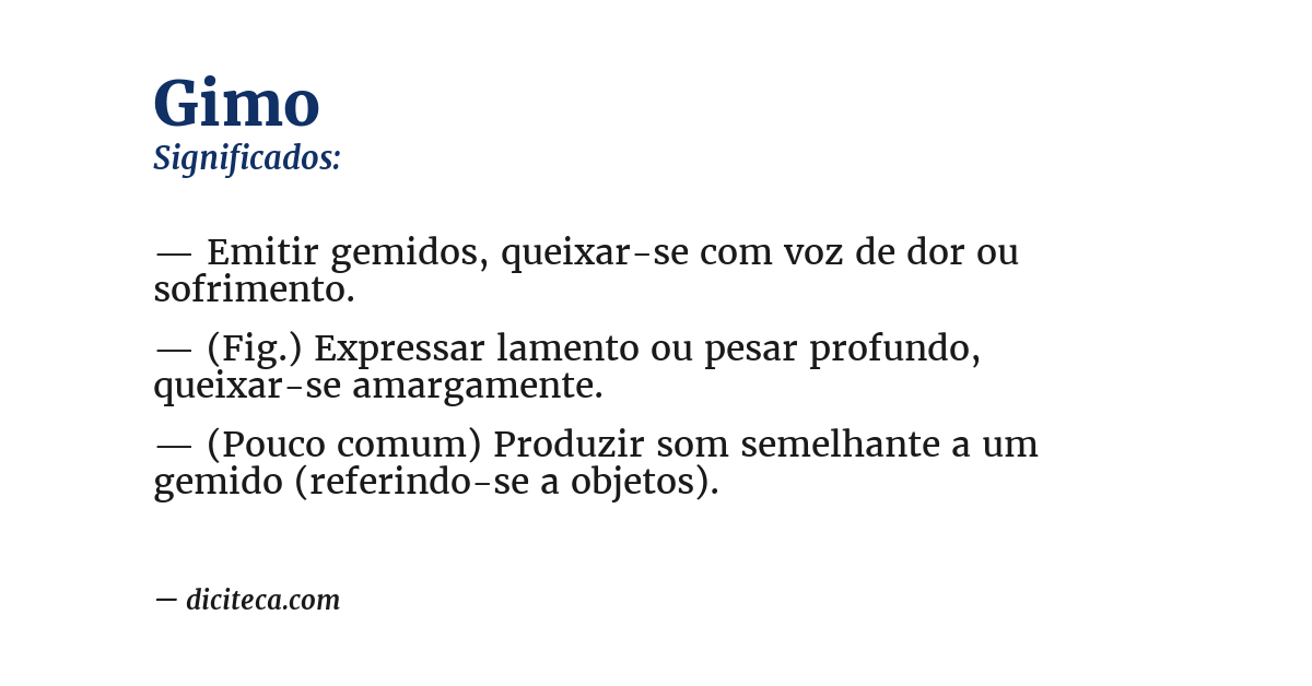 Significado de gimo