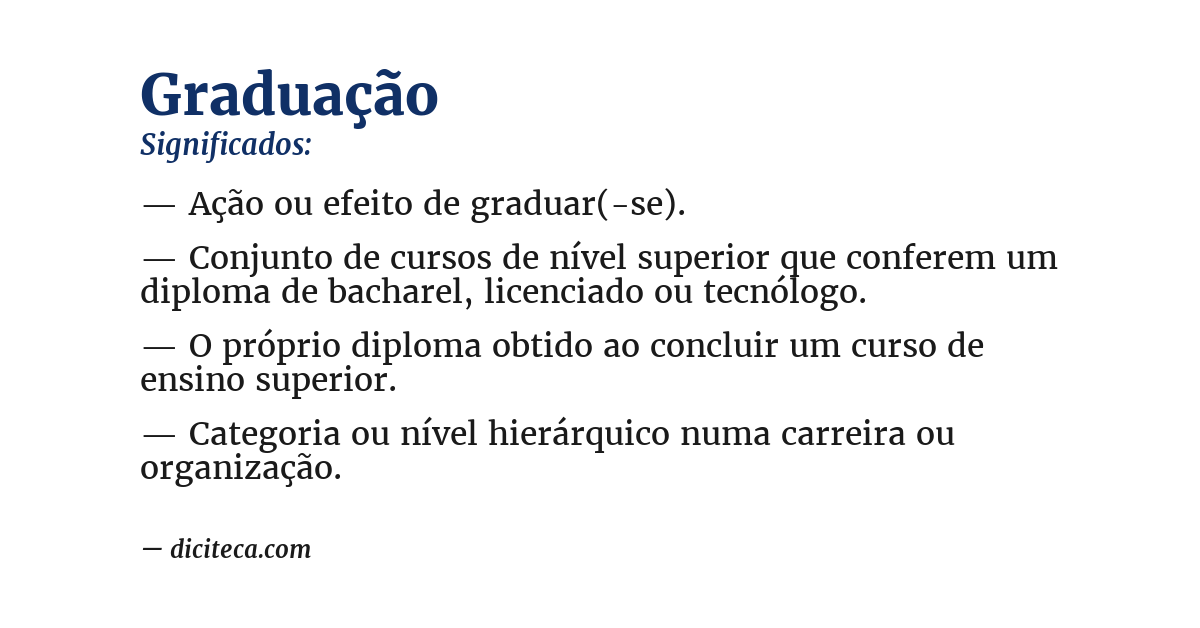 Significado de graduação