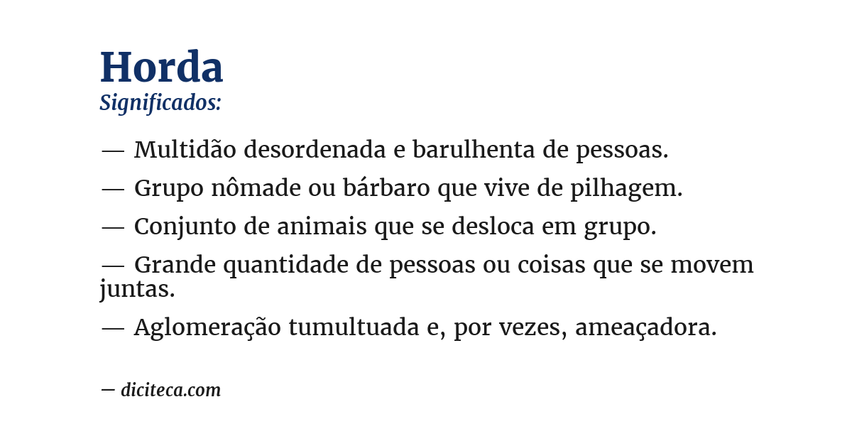 Significado de horda