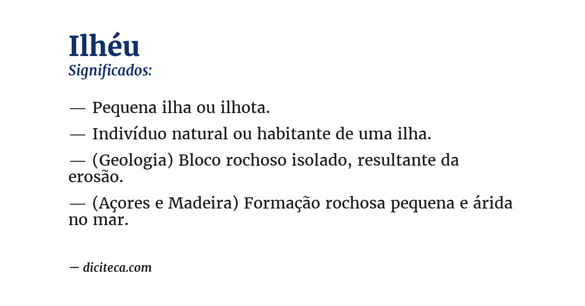 Significado de ilhéu