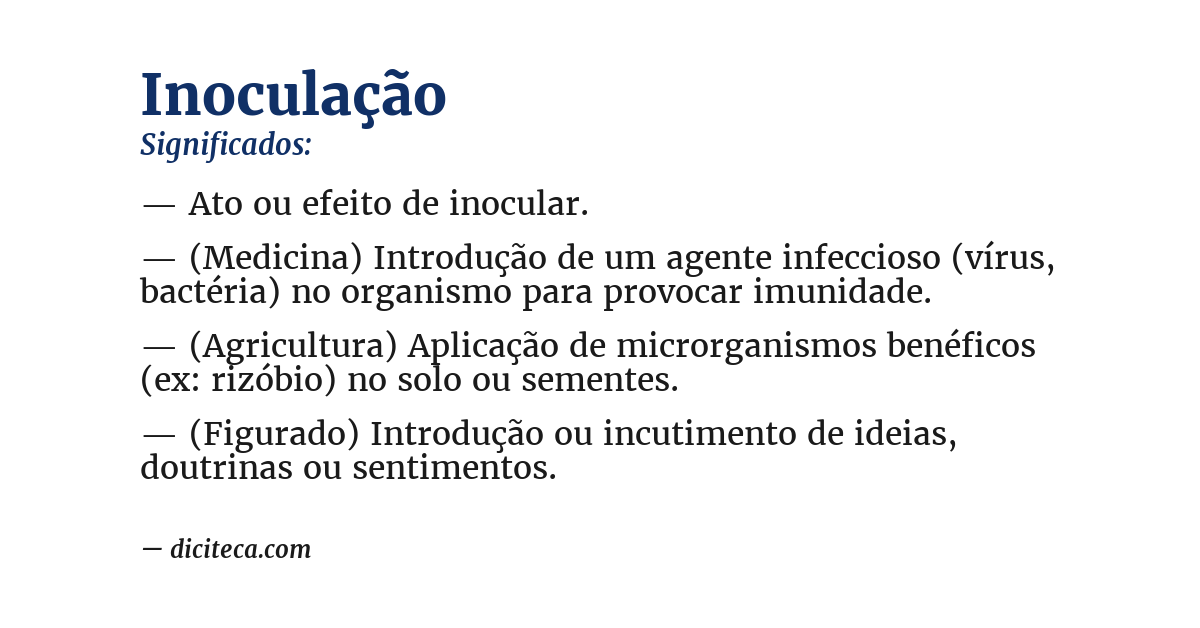 Significado de inoculação