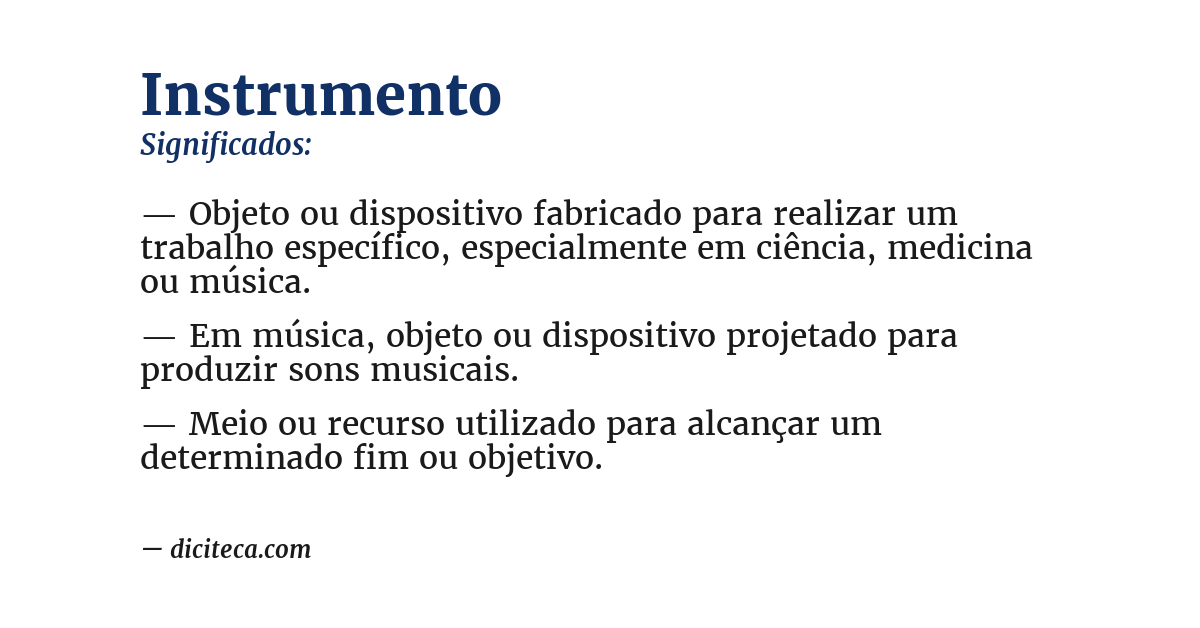 Significado de instrumento
