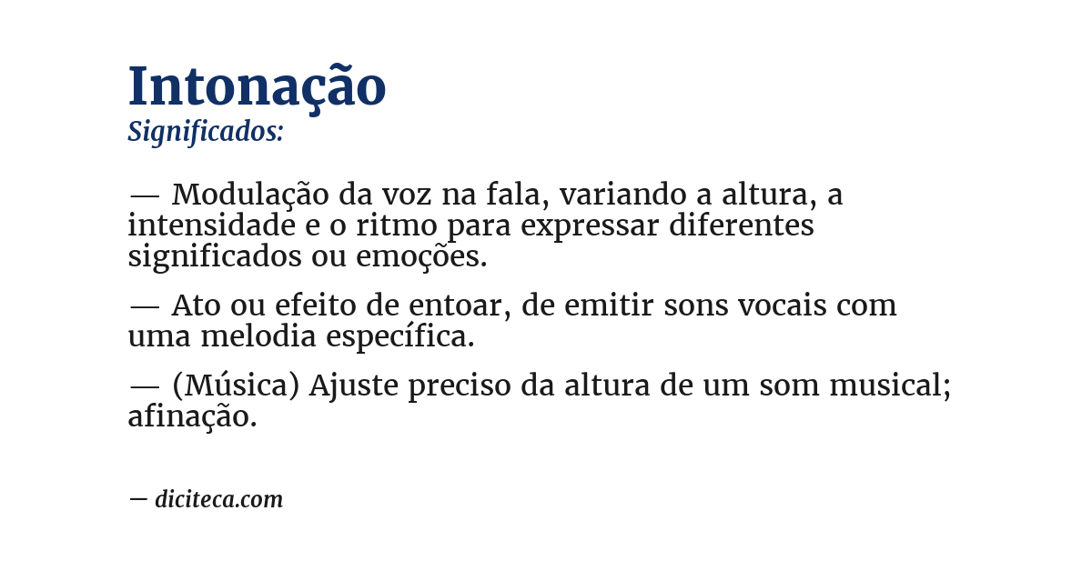 Significado de intonação