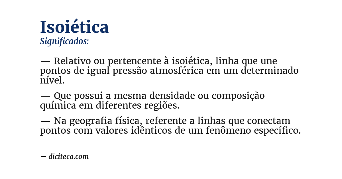 Significado de isoiética