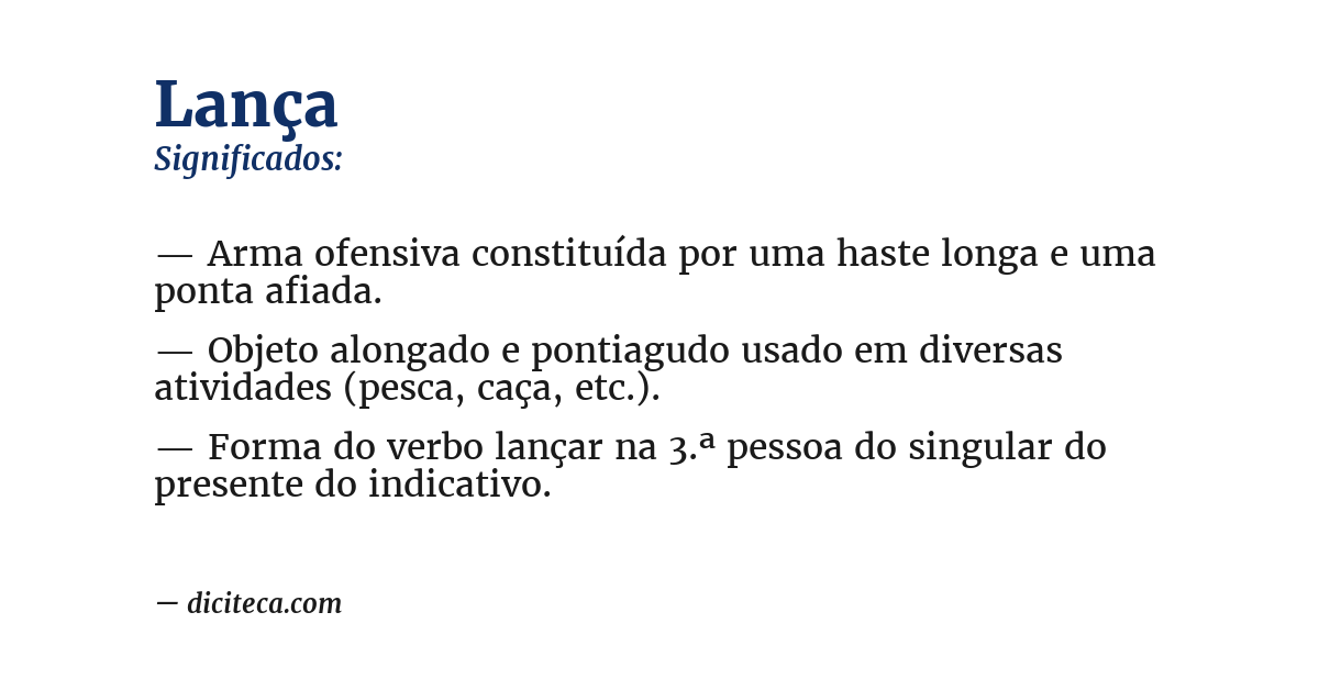 Significado de lança