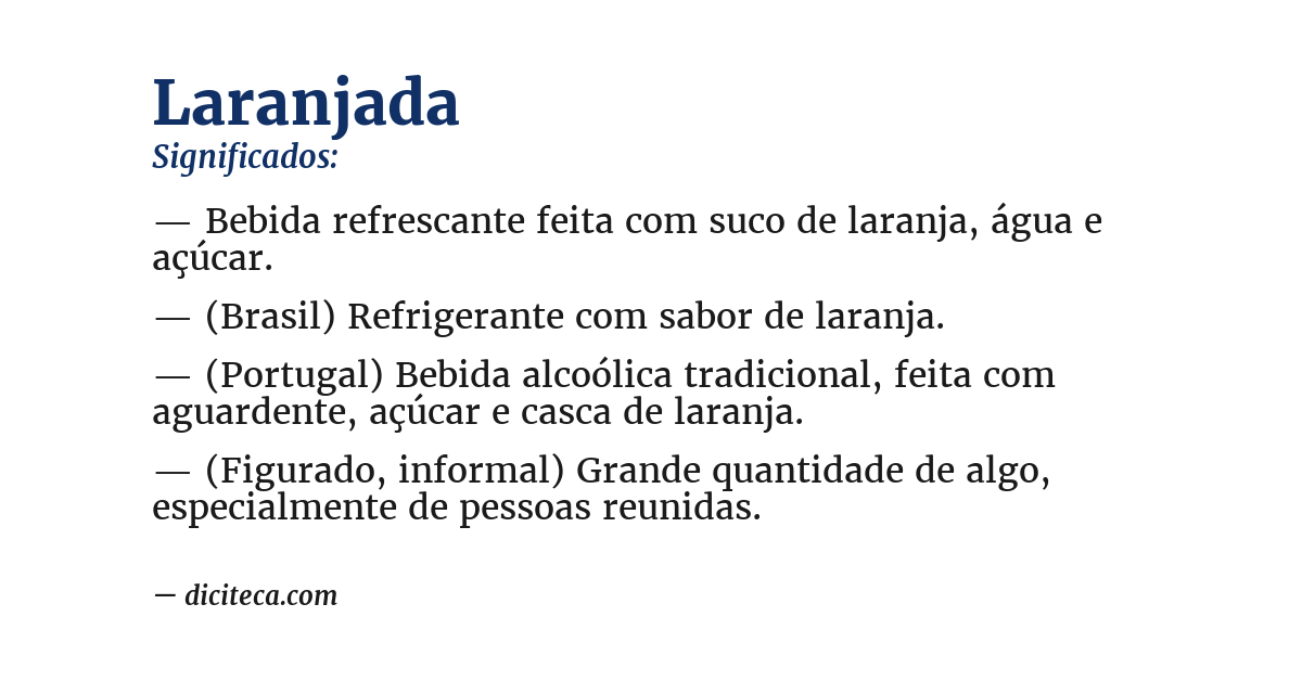 Significado de laranjada