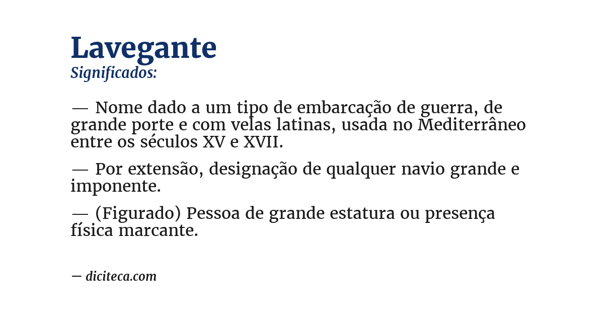 Significado de lavegante