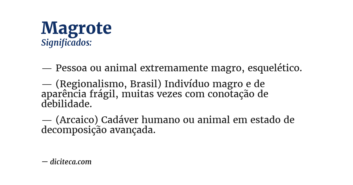 Significado de magrote
