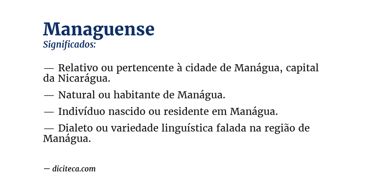 Significado de managuense