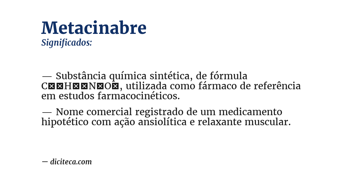 Significado de metacinabre