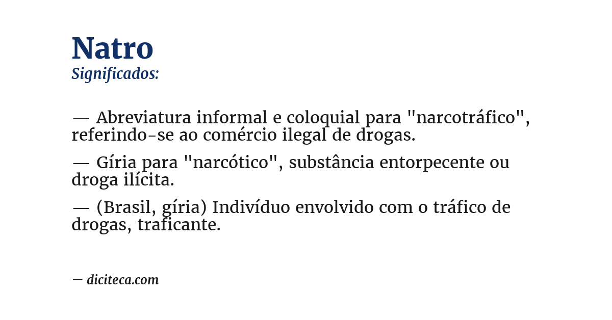 Significado de natro