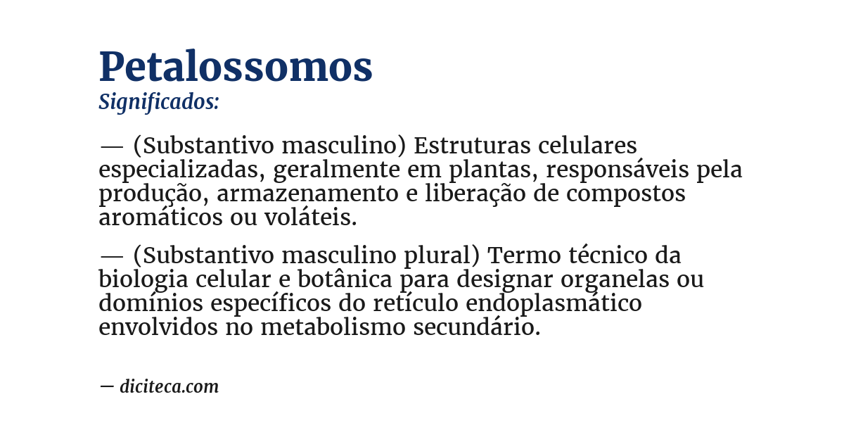 Significado de petalossomos