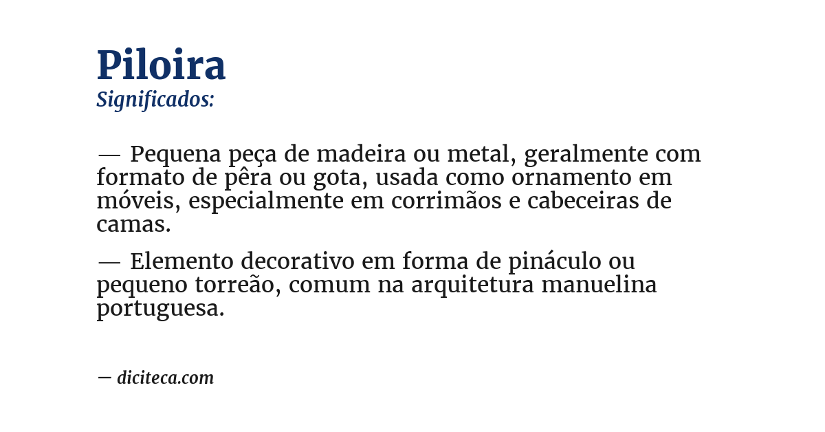 Significado de piloira