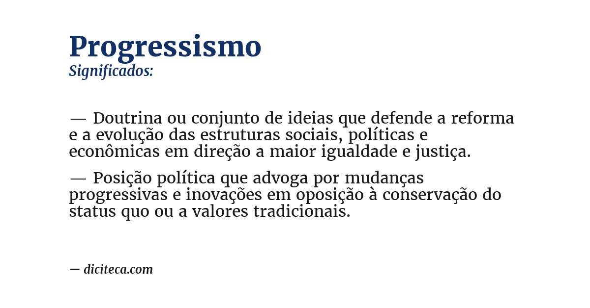 Significado de progressismo