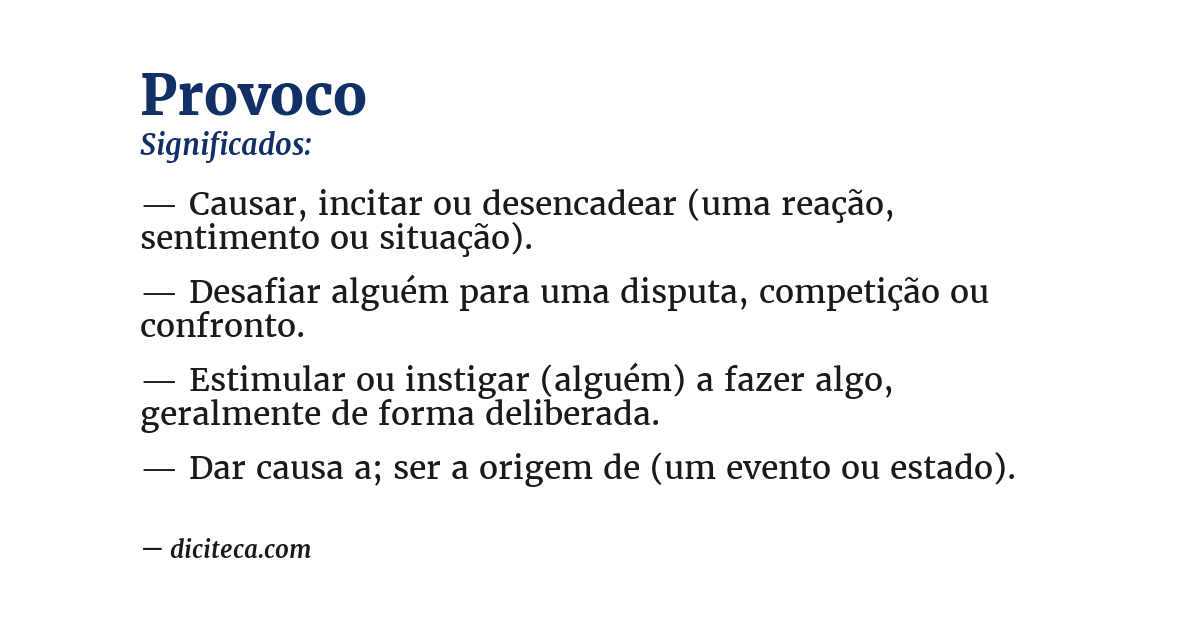 Significado de provoco