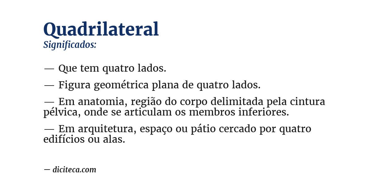 Significado de quadrilateral