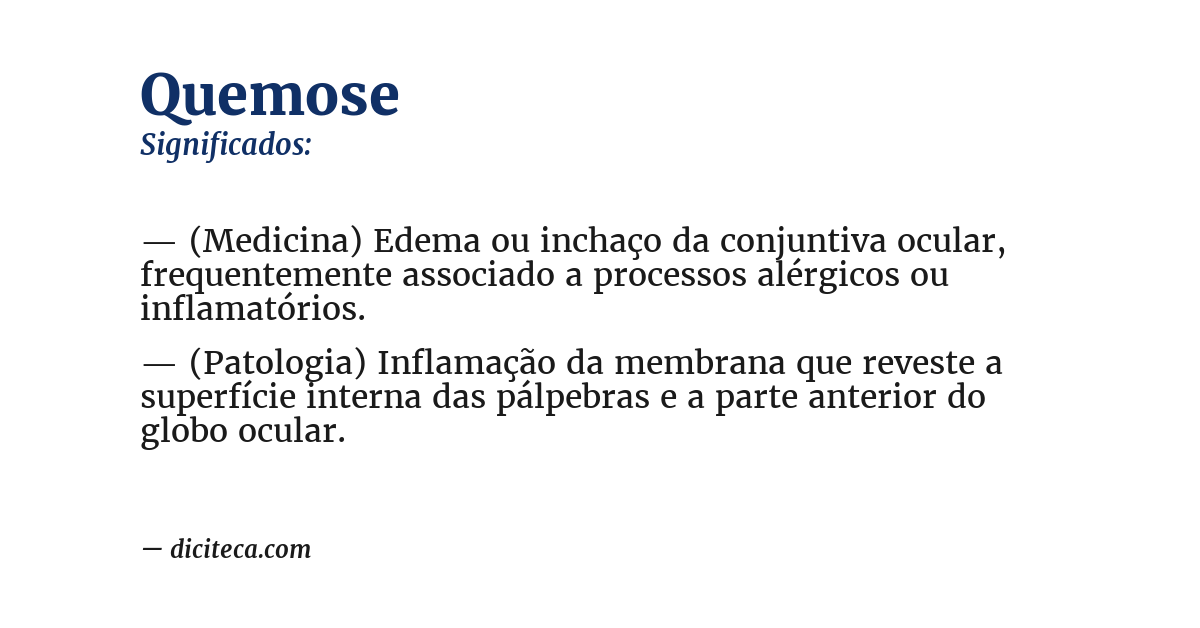 Significado de quemose
