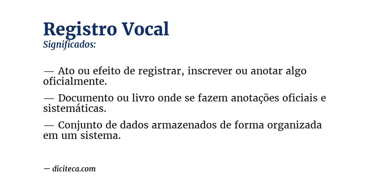 Significado de registro vocal