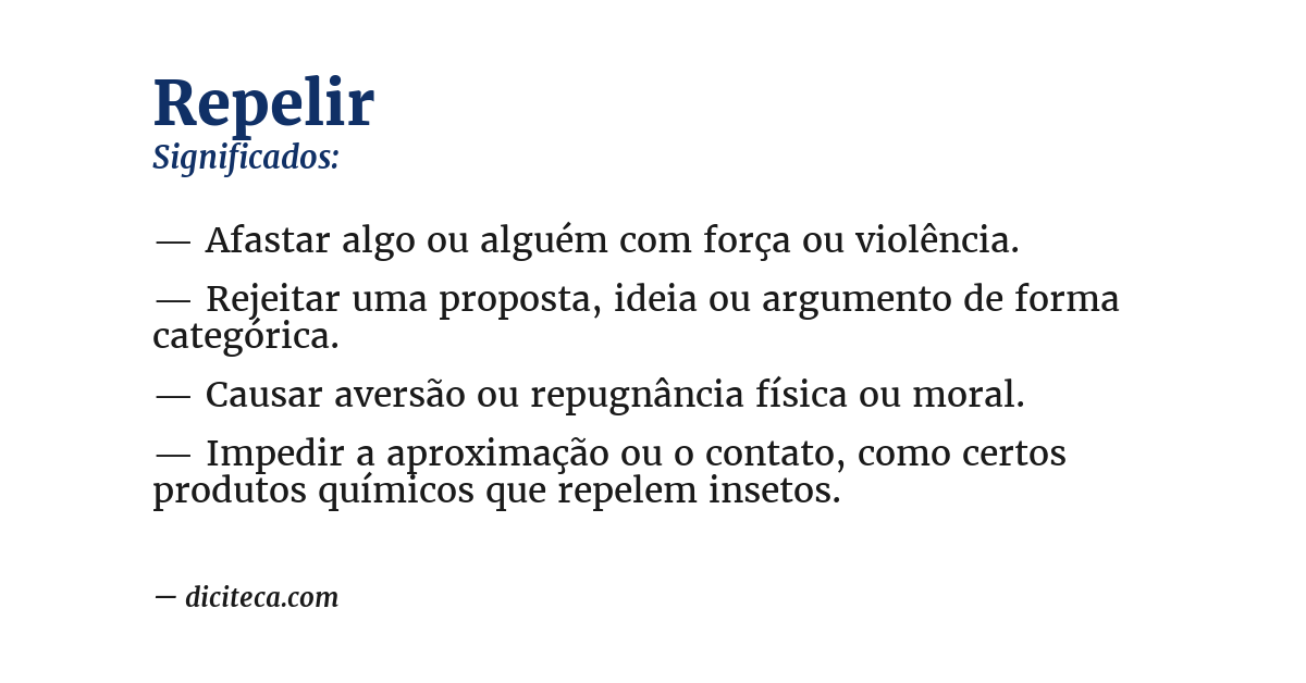 Significado de repelir