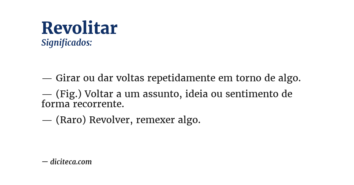 Significado de revolitar